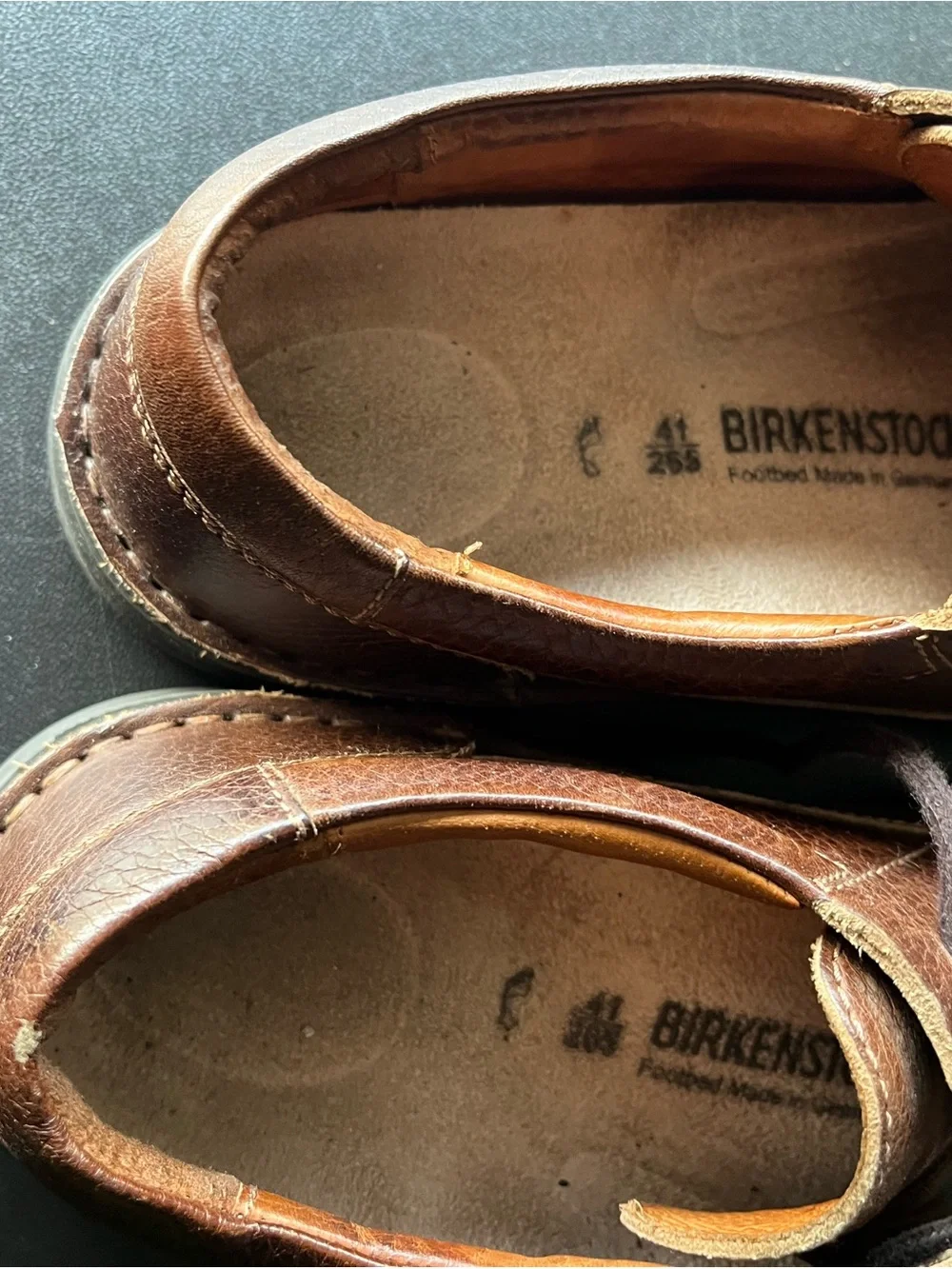 Birkenstock Brown Leather Lace-Up Shoes for Men, 41